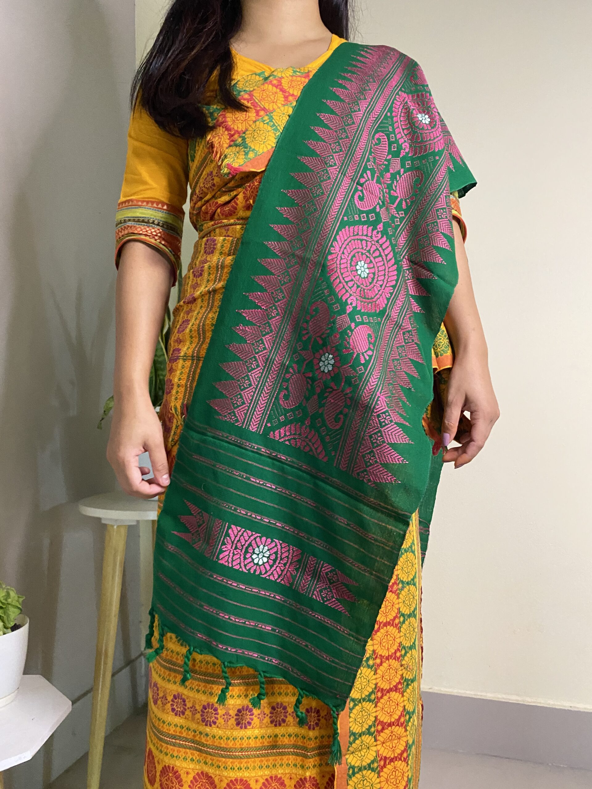 Green Aronai with pink agor